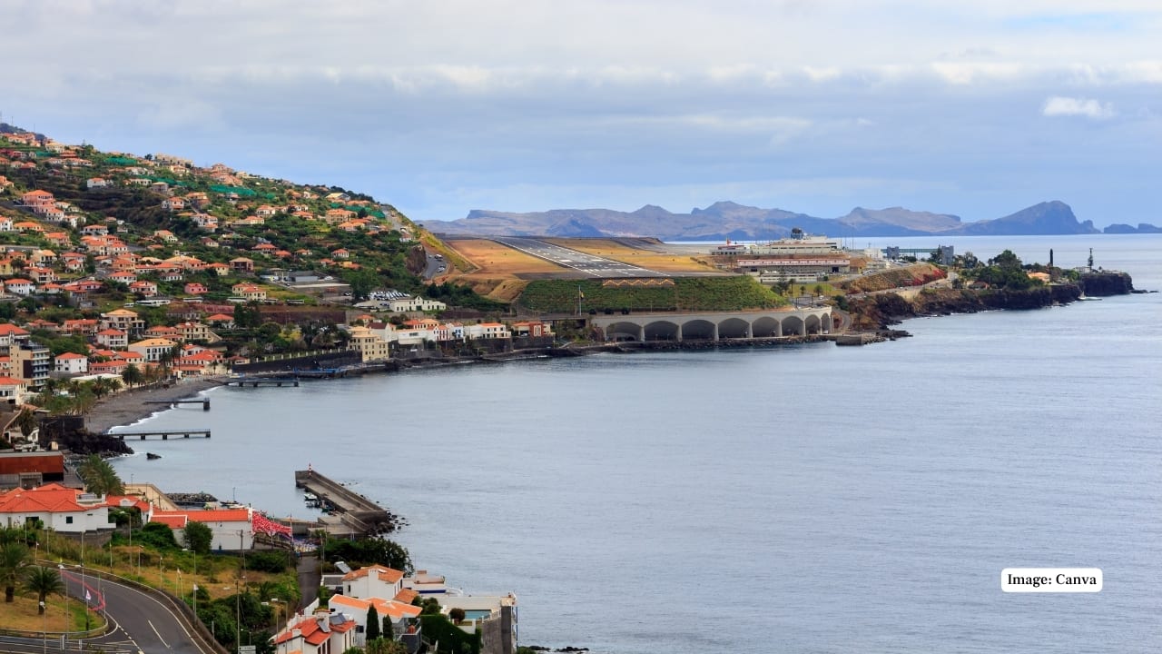 3. Madeira Airport, Portugal Madeira’s airport runway is famed for its cliffside location and spectacular ocean views. The dramatic approach over the Atlantic makes landing here a thrilling experience. (Image: Canva)