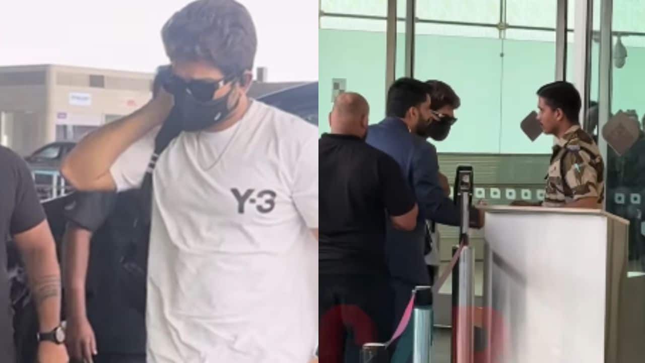Allu Arjun asked to remove his mask at Mumbai airport; netizens say, "Pushpa jhuk gaya"