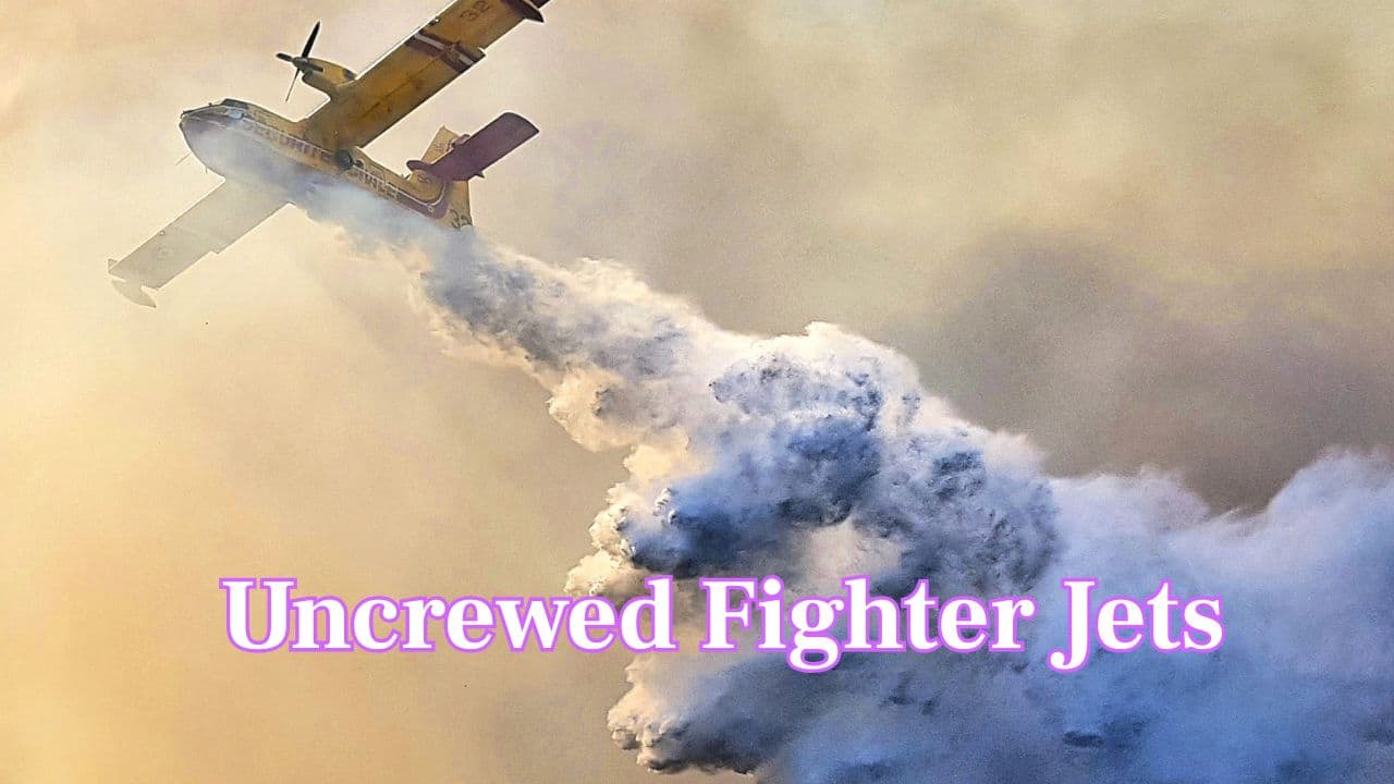 Uncrewed Fighter Jets: Future-generation &quot;Loyal Wingman&quot; drones fly in formation with fighter pilots, conduct autonomous dogfights, and high-stakes missions. (Image: Canva)