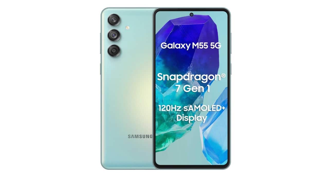 Samsung Galaxy M55 5G: Starts at Rs 23,840 Exynos 1480 with clean UI, AMOLED display, and a reliable camera setup. Solid brand support and dependable performance. Samsung Galaxy M55 5G: Starts at Rs 23,840 Exynos 1480 with clean UI, AMOLED display, and a reliable camera setup. Solid brand support and dependable performance.