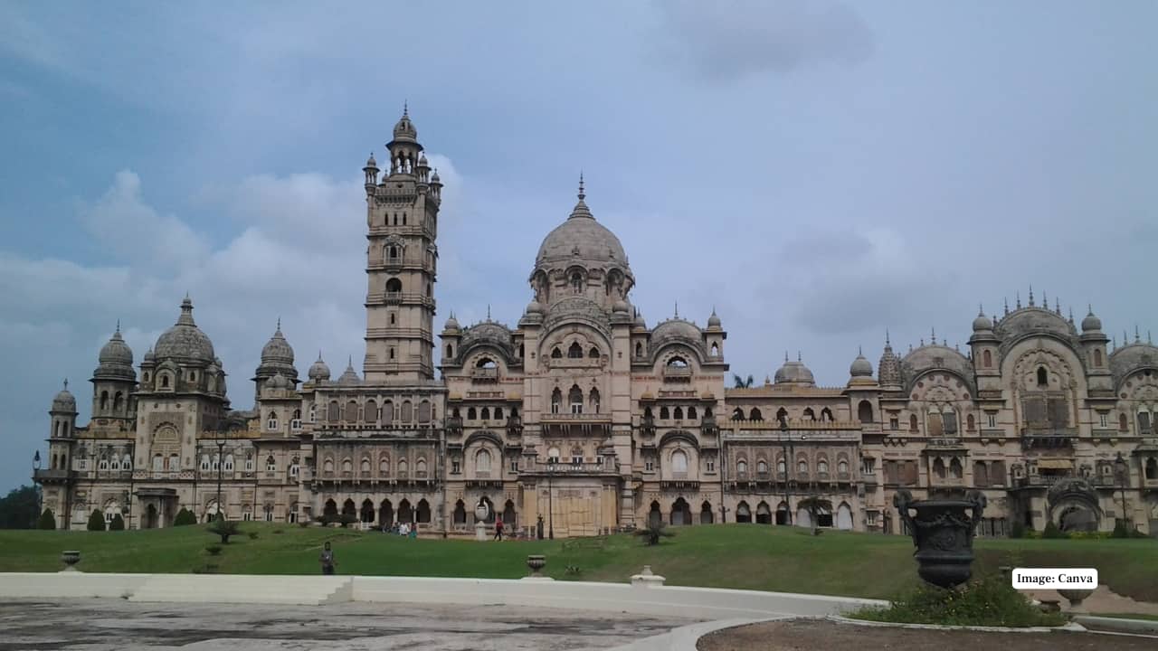 10. Laxmi Vilas Palace, Gujarat Home to the royal family of Baroda, this palace blends Indo-Saracenic architecture with lavish interiors and one of the largest private collections of armory. (Image: Canva)