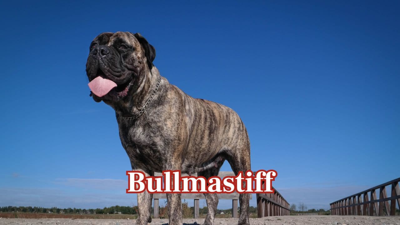 Bullmastiff: Gentle giants with a strong physique, Bullmastiffs are able to halt intruders dead in their tracks while remaining loving towards relatives. (Image: Canva)