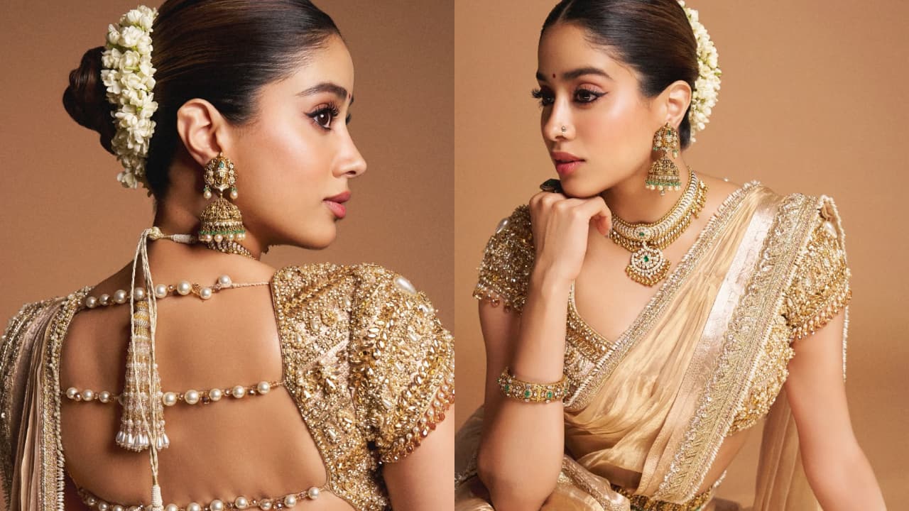 9. The ensemble blends rich craftsmanship with timeless Indian aesthetics.