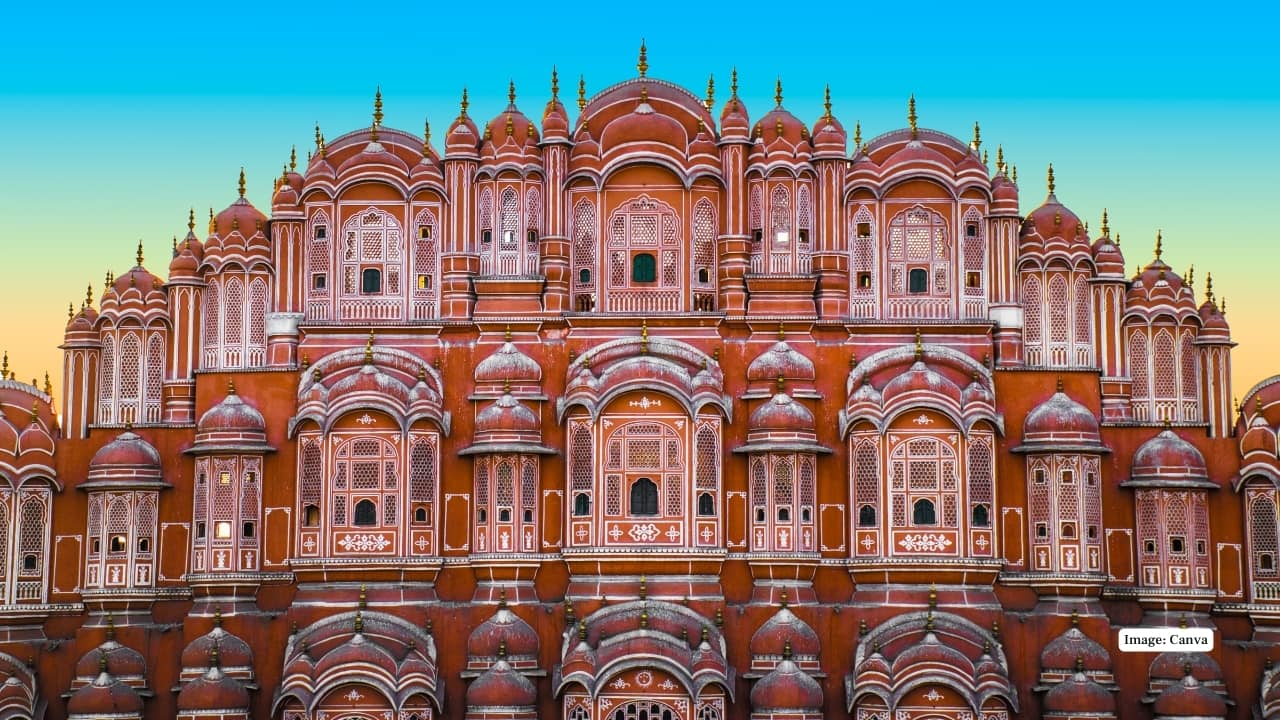 Jaipur The Pink City dazzles with forts, palaces, and vibrant bazaars. Relish Rajasthani flavours, shop handcrafted jewellery, and immerse yourself in royal culture—all within a quick road trip from Delhi. (Image: Canva)