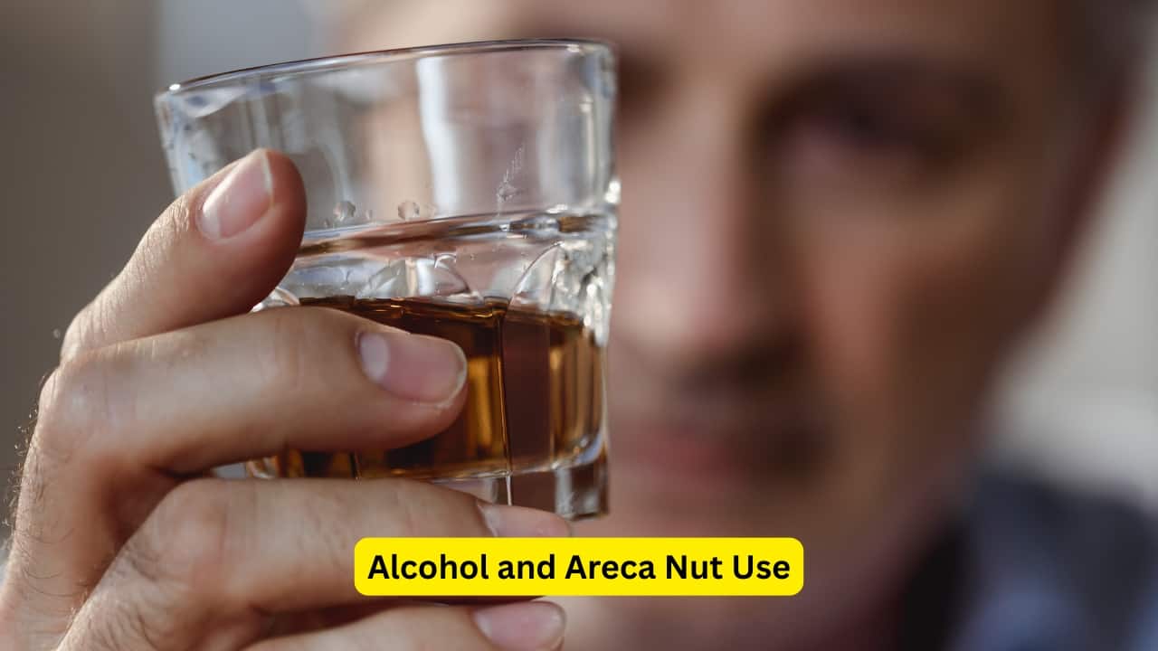 Alcohol and Areca Nut Use Use of alcohol and chewing of areca nuts can also lead to leukoplakia. High concentrations of spirits can act as chemical irritants, and can affect the proteins in the cells of the oral cavity. It is vital to begin curbing your alcohol and learn to manage the frequency of consumption of alcohol.(Image: Canva)