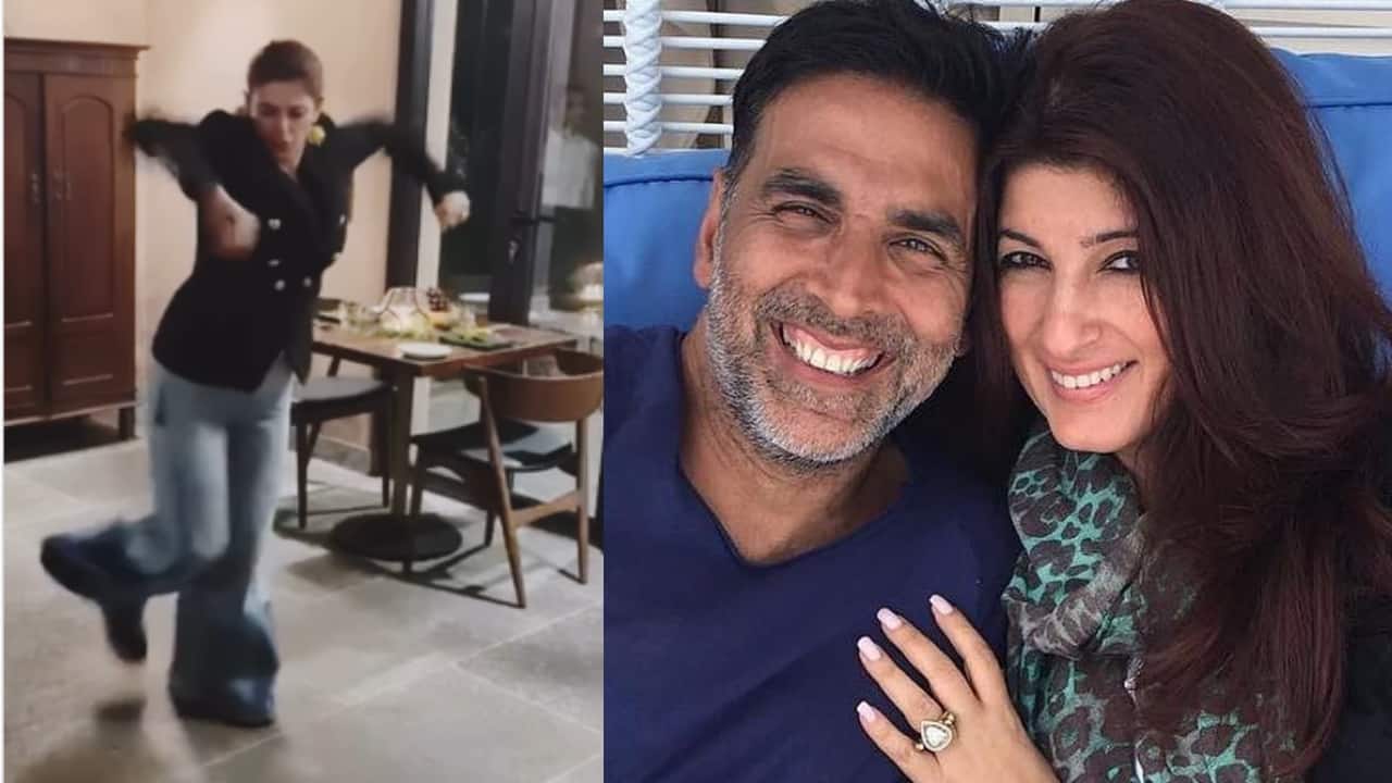 Twinkle Khanna attempts Madhuri Dixit's Tamma Tamma dance moves, husband Akshay Kumar roasts her and writes, "Talent – questionable"