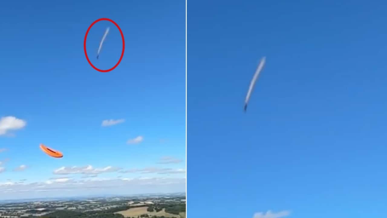 ‘This speed is insane’: Mystery streak across English sky leaves viewers baffled | WATCH