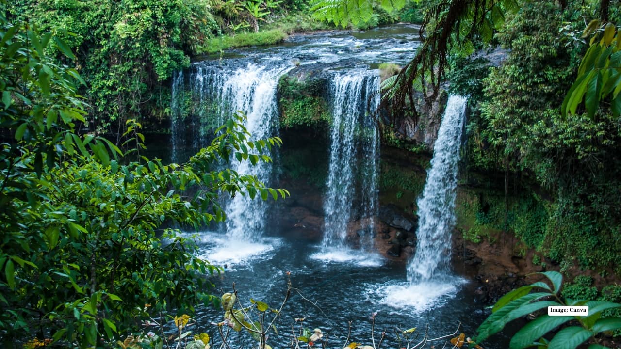 6. Pakse &amp; Bolaven Plateau – Known for scenic highlands, lush coffee plantations, and cascading waterfalls. Explore local villages, trek through the plateau, and enjoy the cooler climate and natural beauty. (Image: Canva)