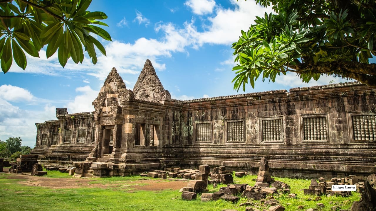 7. Wat Phu – An ancient Khmer temple complex perched on a hillside, offering panoramic views and rich history. A UNESCO World Heritage site predating Angkor Wat. (Image: Canva)