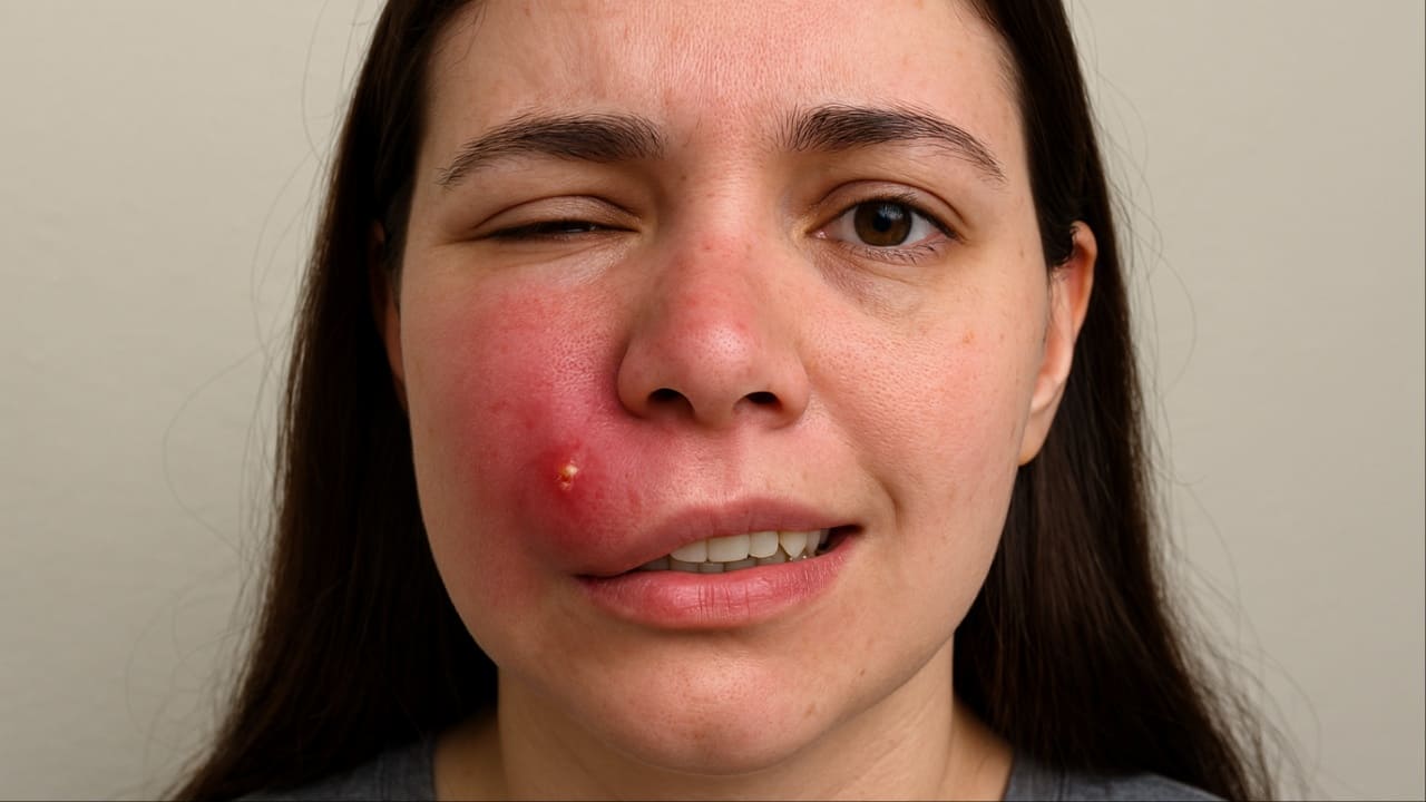 Woman gets 'extremely painful', life threatening infection after popping a pimple. What doctor said