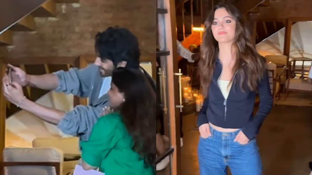 Saiyaara actors Ahaan Panday and Aneet Padda step out for dinner amid dating rumours, pose with fan