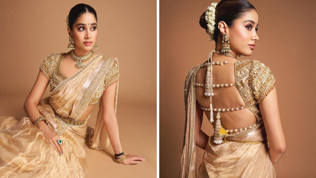 'Reminded me of Sridevi’s love for gold', says Manish Malhotra on Janhvi Kapoor’s golden half saree