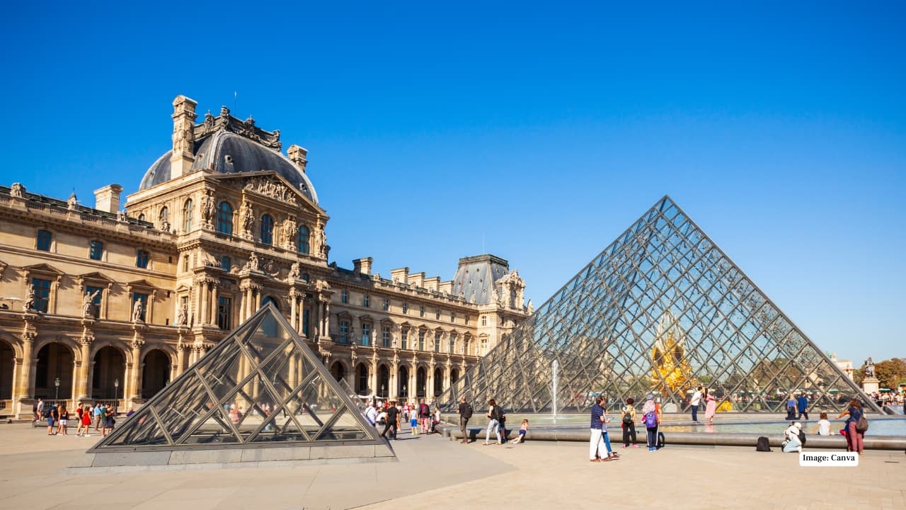 4. Louvre Museum – Paris, France The Louvre is more than the Mona Lisa—it’s an epic journey through 9,000 years of human creativity. From the Winged Victory of Samothrace to ancient Egyptian sarcophagi, its galleries span continents and eras. The glass pyramid entrance, now an icon itself, is the perfect threshold into this treasure trove of art and history. (Image: Canva)