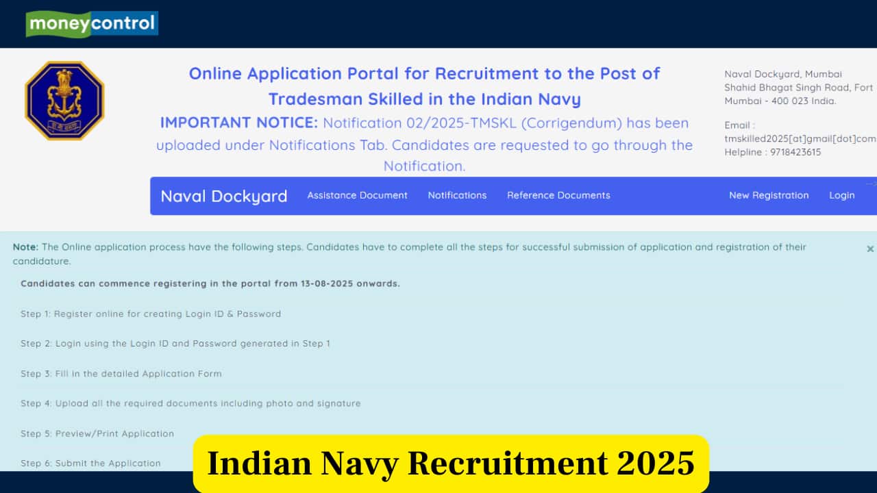 Indian Navy Recruitment 2025: 1266 Tradesman vacancies open for 10th pass candidates, apply here