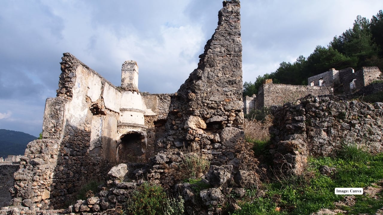 7. Kayaköy, Turkey A Greek village abandoned after the 1923 population exchange between Greece and Turkey, Kayaköy’s stone houses and churches now form an open-air museum surrounded by pine forests. (Image: Canva) 7. Kayaköy, Turkey A Greek village abandoned after the 1923 population exchange between Greece and Turkey, Kayaköy’s stone houses and churches now form an open-air museum surrounded by pine forests. (Image: Canva)