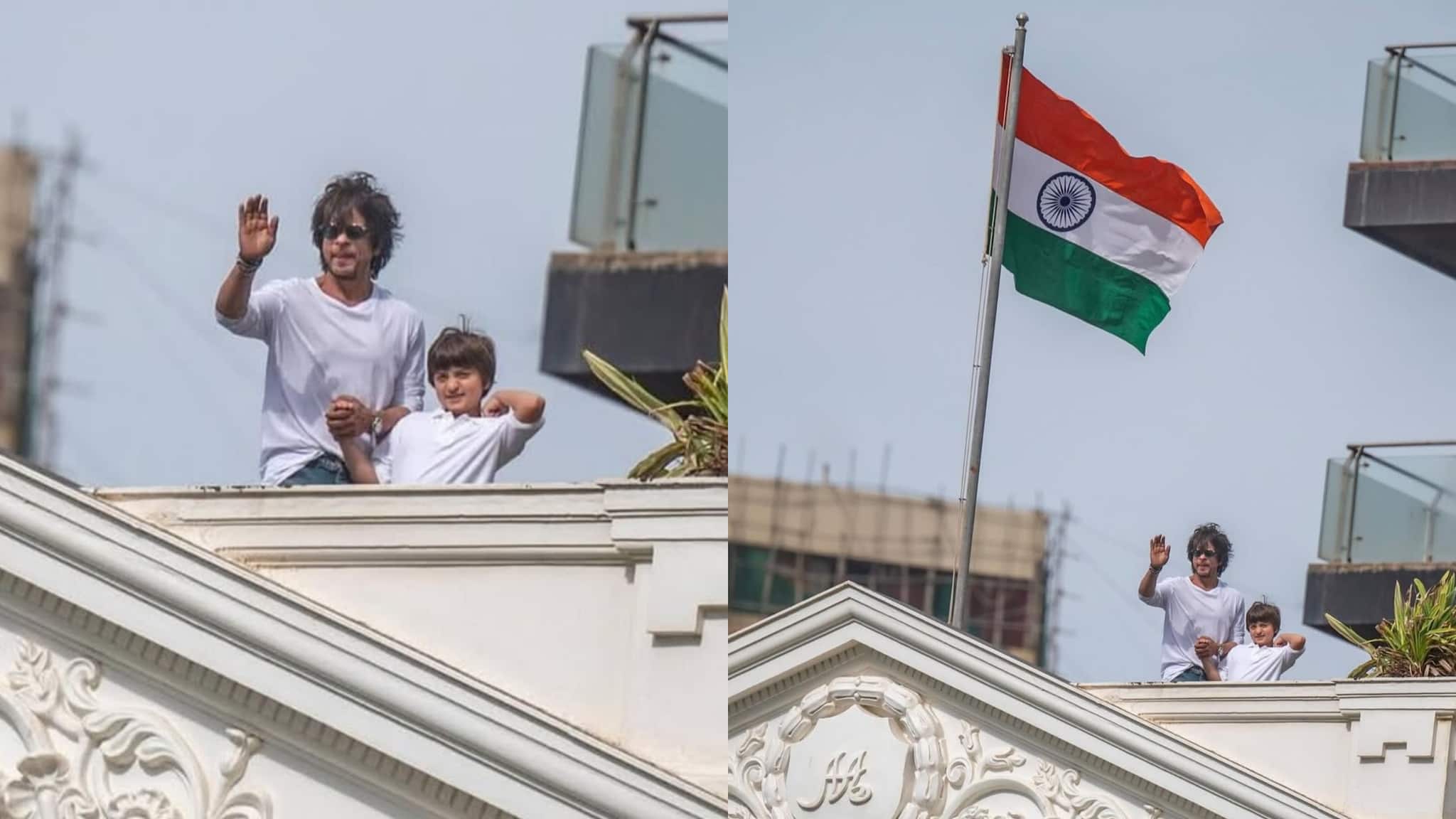 Shah Rukh Khan celebrates Independence day with son AbRam, shares heartfelt message for fans