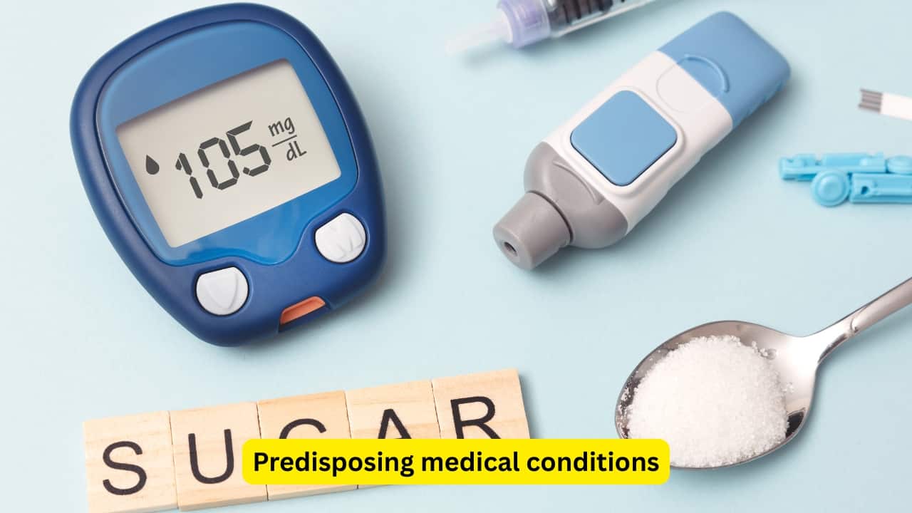 Predisposing medical conditions Predisposing factors for community-acquired pneumonia include a history of upper respiratory tract infections and co-morbidities like congestive heart failure and diabetes. Chronic kidney disease and a recent episode of an influenza infection may also increase the risk for pneumonia.(Image: Canva)