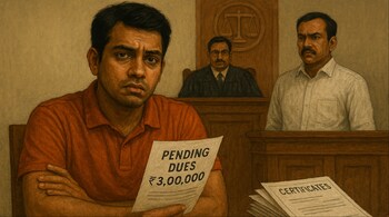 The techie said that the company's managing director had conveyed all decisions, including the pay cut and extended stay, verbally without formal email communication, leaving him without written proof. (Image generated by AI)