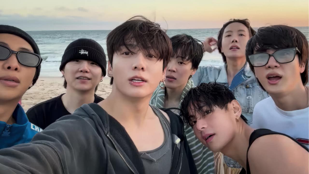 BTS reunites for first live session from LA beach after military discharge