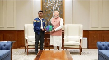 PM Modi meets Group Captain Shubhanshu Shukla ANIANI