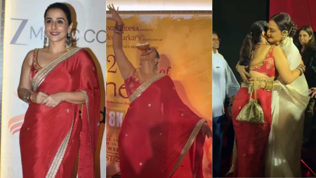 Vidya Balan celebrates 20 years of Parineeta With Dhunuchi Naach at special premiere
