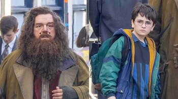 Harry Potter and Hagrid first look from HBO series shoot sends fans into frenzy