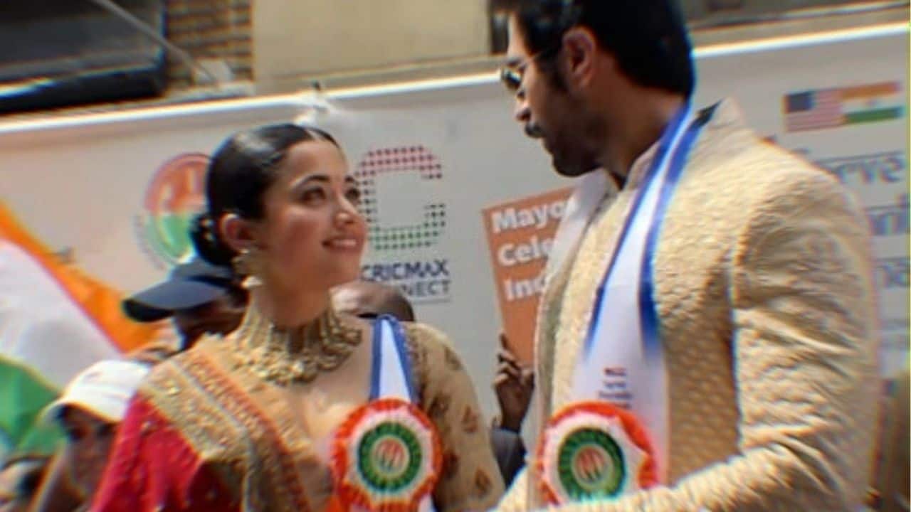 Rashmika Mandanna and Vijay Deverakonda steal hearts with romantic moments at India Day Parade