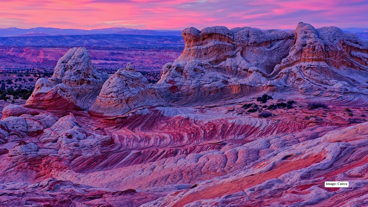 11. White Pocket, Arizona, USA A hidden gem with swirling rock formations and otherworldly textures, White Pocket has been hailed by photographers as a natural canvas of color. (Image: Canva) 11. White Pocket, Arizona, USA A hidden gem with swirling rock formations and otherworldly textures, White Pocket has been hailed by photographers as a natural canvas of color. (Image: Canva)