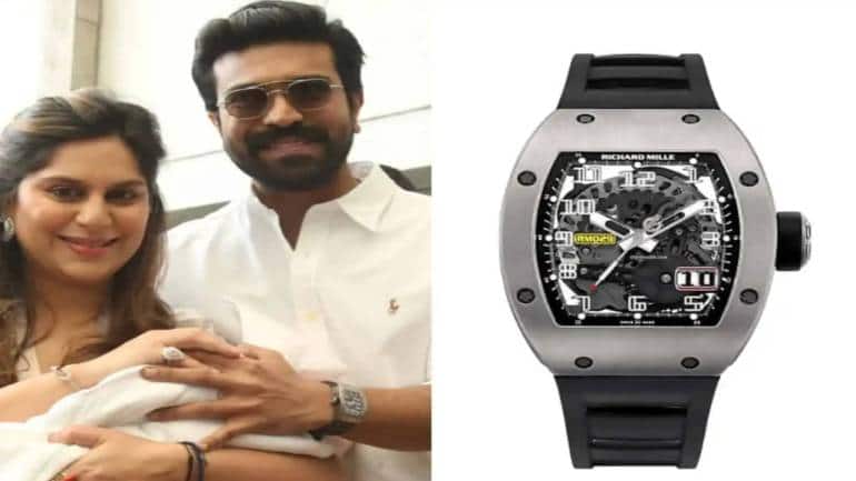 Patek Philippe - The Nautilus Flyback Chronograph in Rose Gold is a statement piece.  This watch is another great find in his collection. It has a nice blue dial, can show two time zones, and has a chronograph. It is wrapped in rose gold. Cost: Around Rs 22 lakh