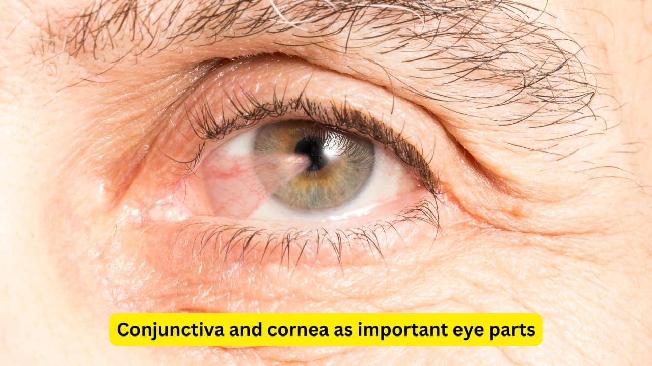 Conjunctiva and cornea as important eye parts The conjunctiva and the cornea are important parts of the eye’s surface, and have crucial functions. The conjunctiva is a transparent membrane that covers the white part of the eyes, the sclera, and also lines the inner surface of the eyelids. (Image: Canva) Conjunctiva and cornea as important eye parts The conjunctiva and the cornea are important parts of the eye’s surface, and have crucial functions. The conjunctiva is a transparent membrane that covers the white part of the eyes, the sclera, and also lines the inner surface of the eyelids. (Image: Canva)