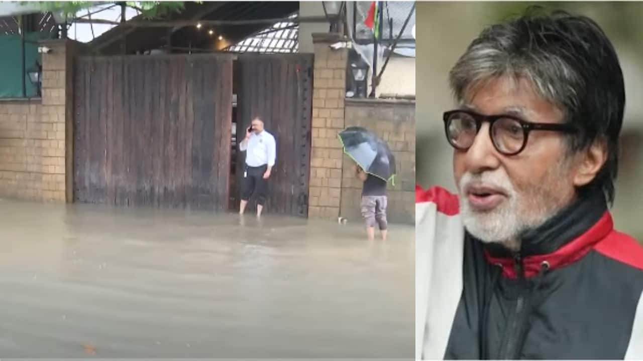Mumbai heavy rains flood Amitabh Bachchan’s iconic bungalow Prateeksha, watch video