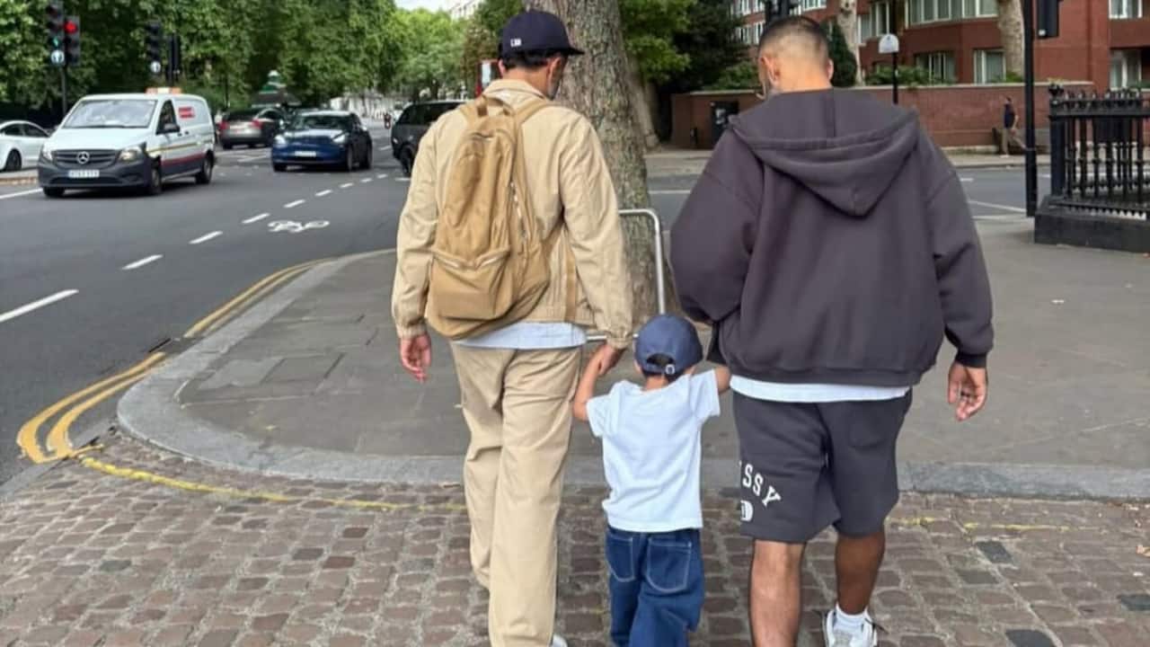 With dad In this frame, Vayu enjoys a warm embrace with his father, Anand Ahuja. Anand’s bond with his son reflects the thoughtful and caring parent he is, reinforcing Anil’s pride in seeing his family united in love. Anand and Sonam’s conscious effort to give Vayu a grounded upbringing in London makes moments like these all the more precious.