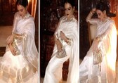 Fan calls Rekha ‘beyond magical’ as she stuns in a classic ivory Banarasi saree