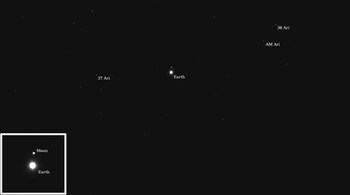 NASA’s Psyche captured images of Earth and our Moon from about 180 million miles (290 kilometers) away in July 2025, as it calibrated its imager instrument. When choosing targets for the imager testing, scientists look for bodies that shine with reflected sunlight, just as the asteroid Psyche does. (Image: NASA)