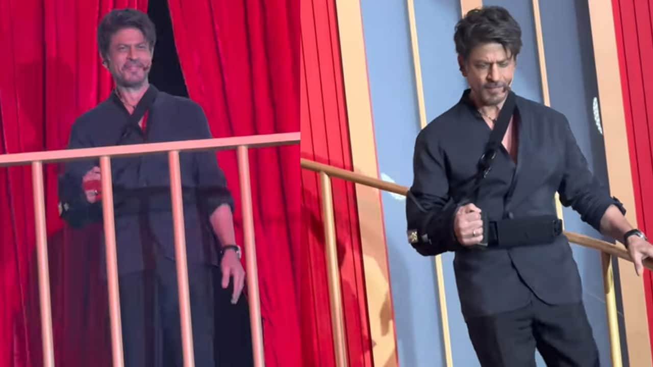 Shah Rukh Khan jokes about his injury at son Aryan Khan’s debut launch event: “National award ke liye mera ek haath hi kaafi hai"
