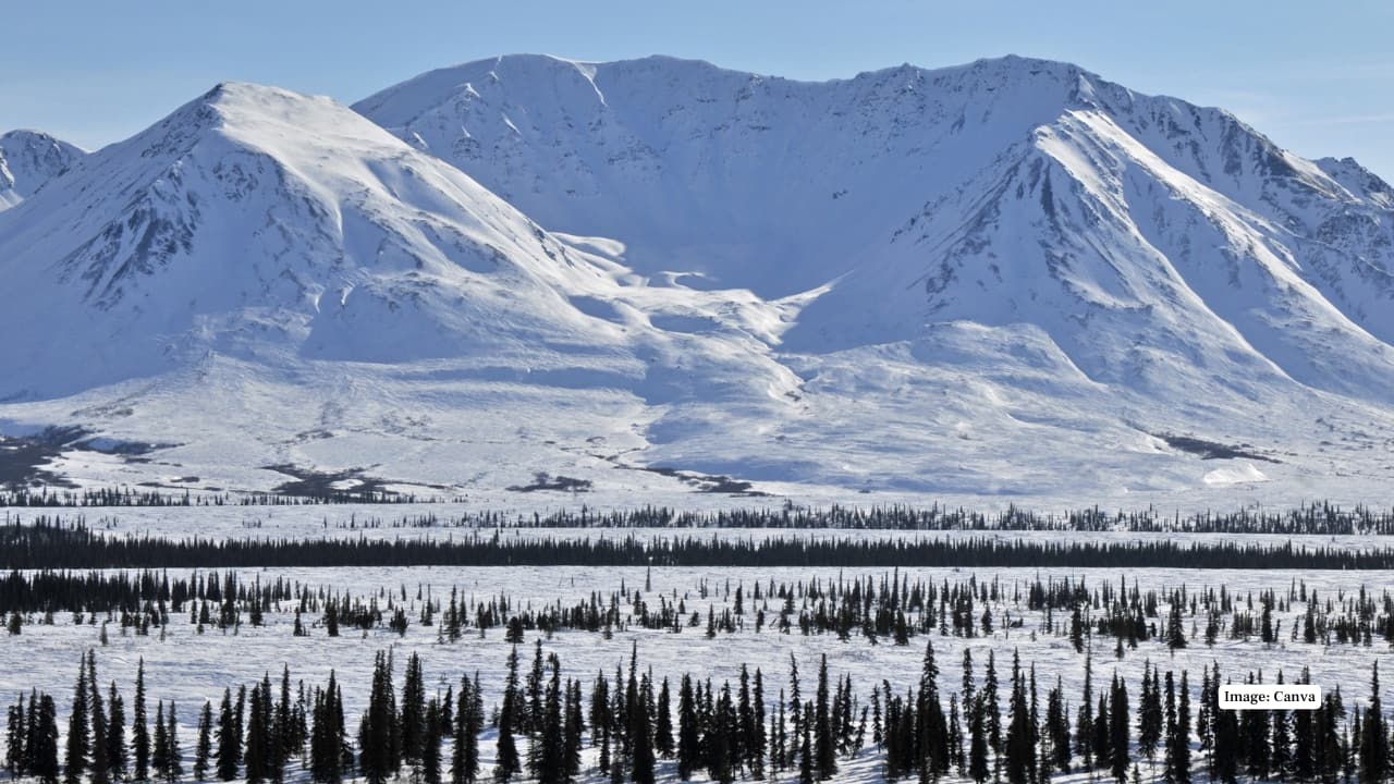 10. United States (Alaska) Alaska records some of the coldest temperatures in the United States, with lows below –50°C in Fairbanks and northern regions. Vast glaciers, tundras, and icy wilderness dominate this frozen frontier. (Image: Canva)