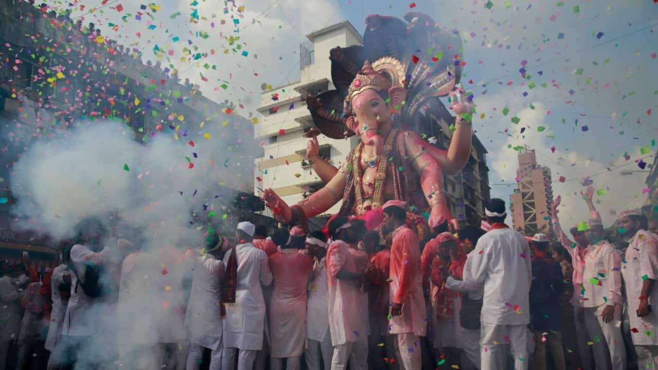 Pune: The famous Dagdusheth Halwai Ganpati Temple in Pune shines with divine décor. Kasba Ganpati and other mandals add more charm. (image: PTI)
