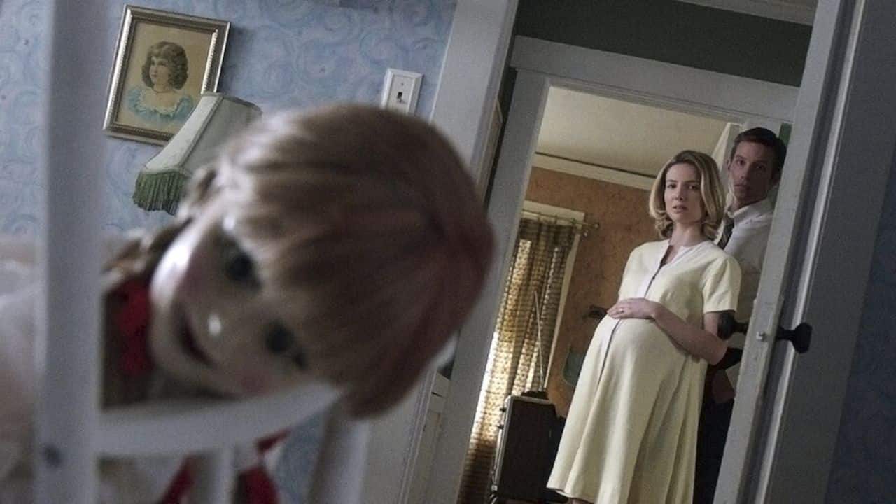 Annabelle (2014) Set in late 1967, following the haunted doll terrorizing a young couple. John and Mia Form fall victim to an attack by members of a satanic cult, who turn their old doll into a conduit for evil, unleashing horrors that make the couple’s life a nightmare.