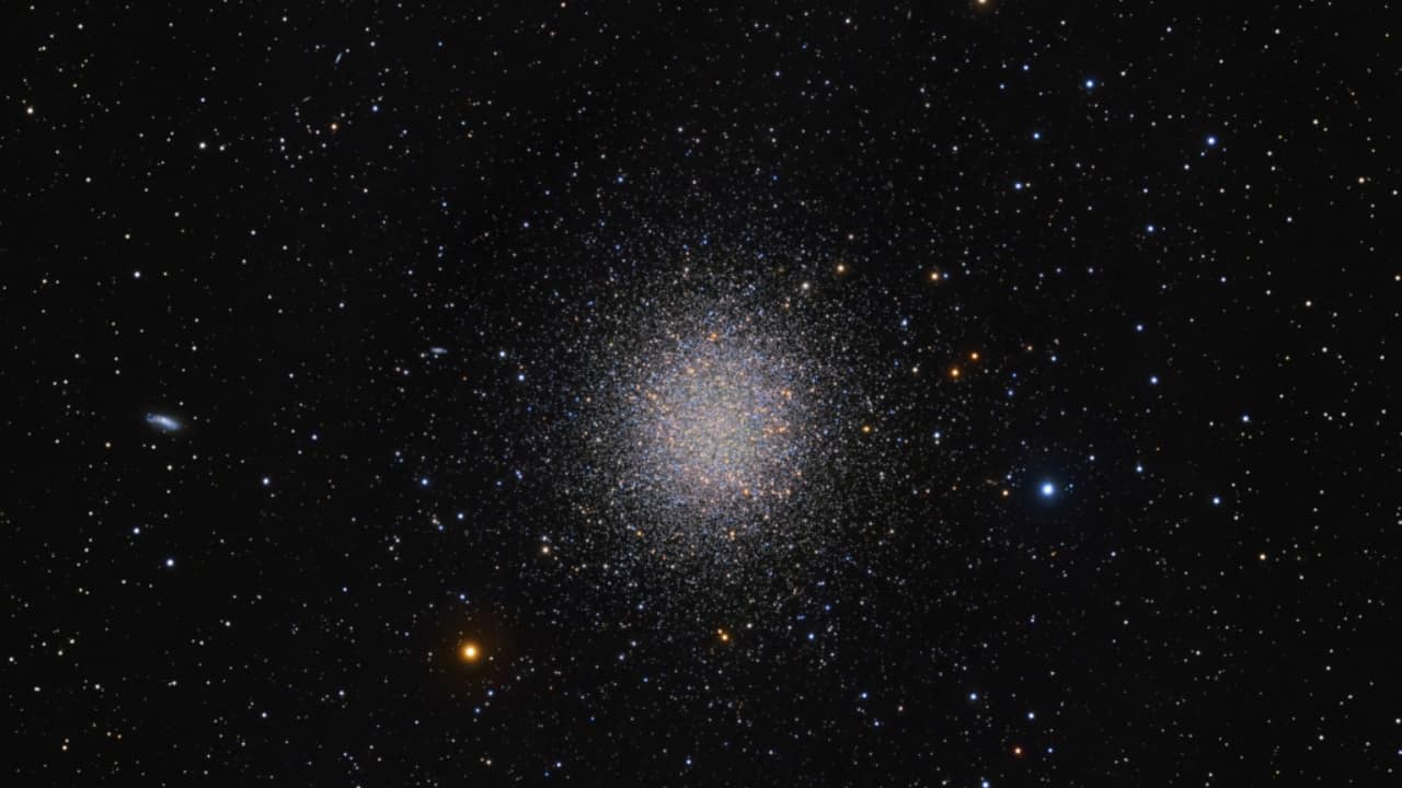  The Great Globular Cluster in Hercules: M13, the Great Globular Cluster in Hercules, holds hundreds of thousands of stars packed tightly, shining 25,000 light-years away in a stunning stellar sphere. (Image: NASA)