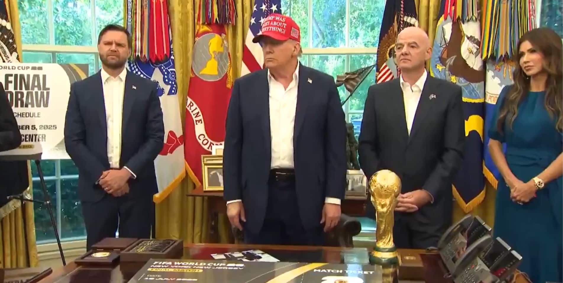 'I look extremely good in shorts': Trump jokes about keeping FIFA trophy, and says Putin 'will be coming'