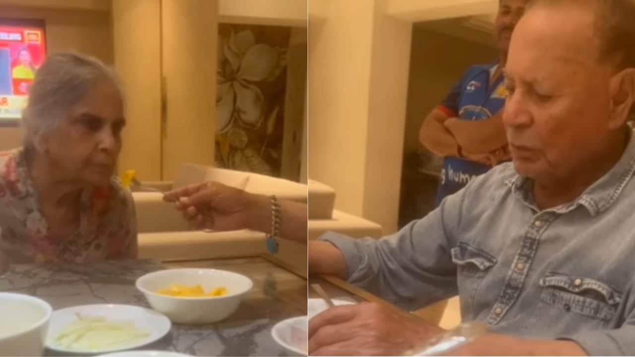 Salim Khan feeding wife Salma Khan goes viral, netizens call them ‘couple goals’, watch