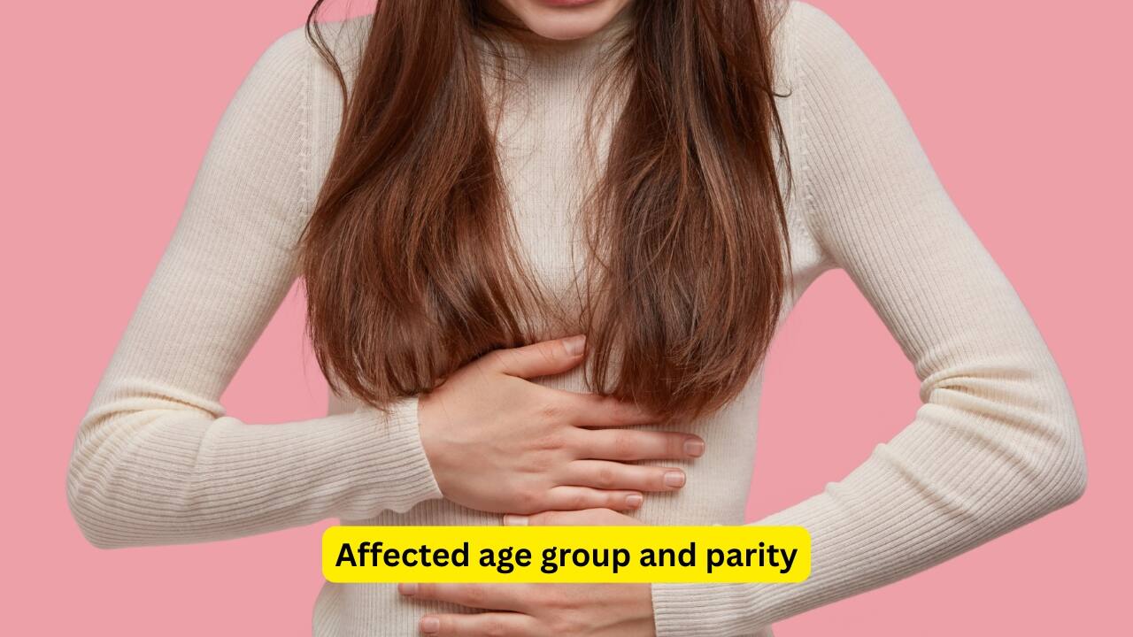 Affected age group and parity Pre-menstrual spotting may also be seen in some people, while pelvic pain and lower abdominal discomfort may be experienced by others. Pain during urination and increased frequency of urination may also be noted in some affected individuals.(Image: Canva)
