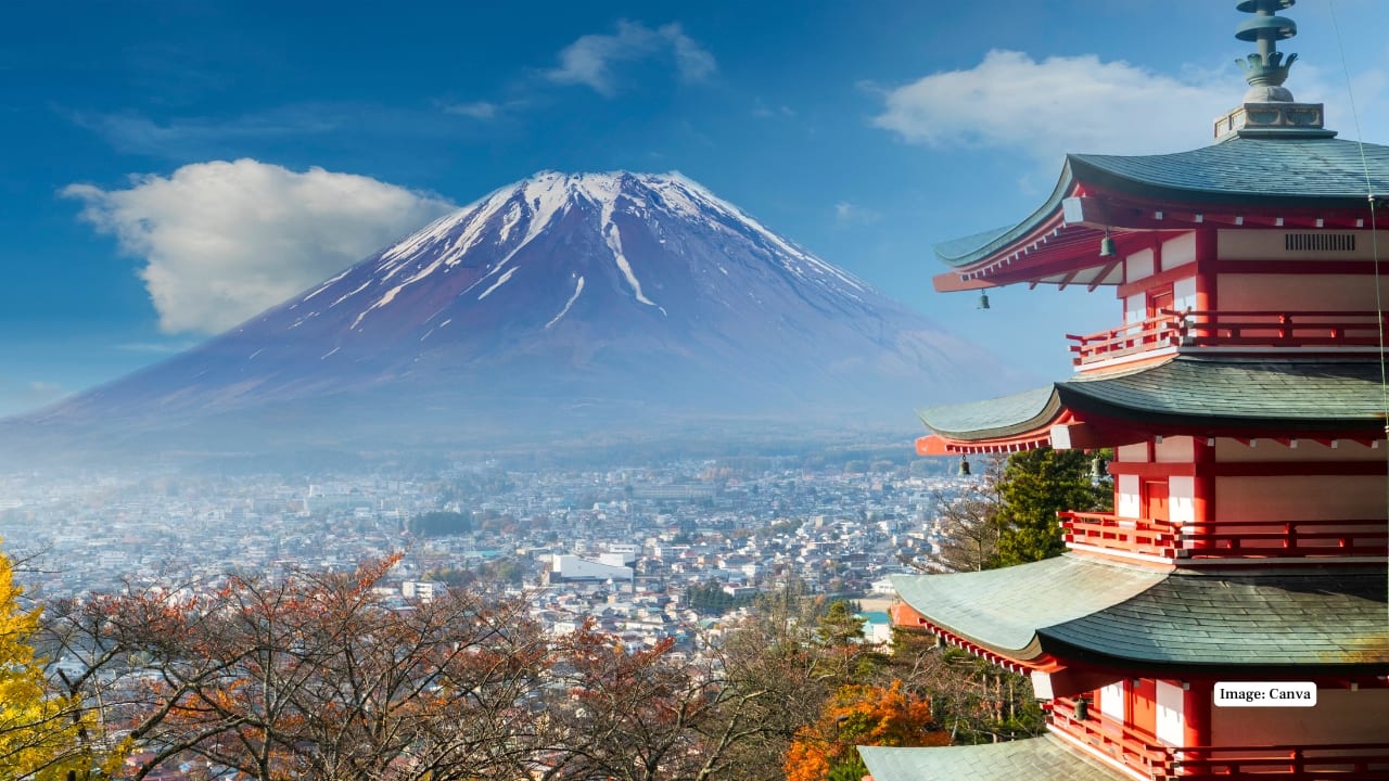 9. Japan Cherry blossoms, neon Tokyo nights, and autumn leaves paint Japan in extraordinary shades. Traditional kimonos, temples, and gardens add to its striking beauty, making the country feel both timeless and vividly artistic. (Image: Canva)
