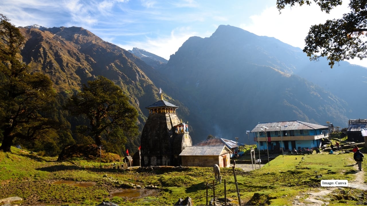10. Madhyamaheshwar, Uttarakhand Hidden high in the Garhwal Himalayas, this Shiva temple—part of Panch Kedar—is reached via trek. Legend ties it to the Pandavas, blending mythology with spiritual ascent. (Image: Canva) 10. Madhyamaheshwar, Uttarakhand Hidden high in the Garhwal Himalayas, this Shiva temple—part of Panch Kedar—is reached via trek. Legend ties it to the Pandavas, blending mythology with spiritual ascent. (Image: Canva)