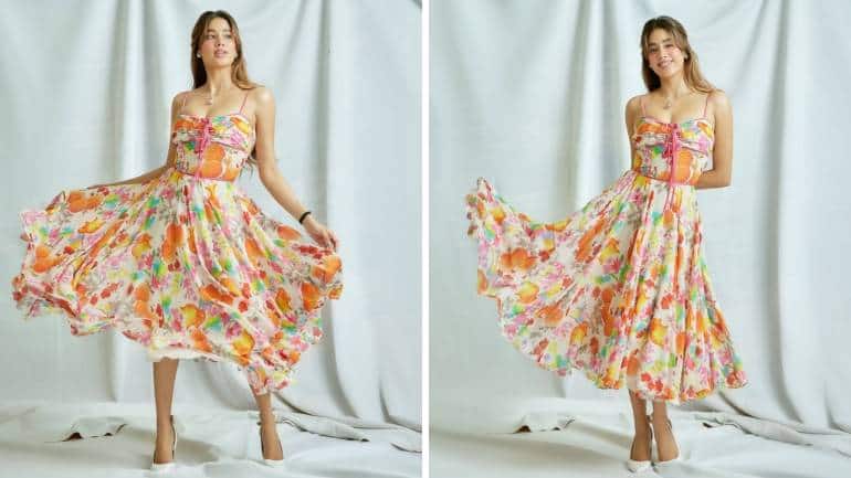 Janhvi Kapoor in floral dress (Images: @janhvikapoor/Instagram)