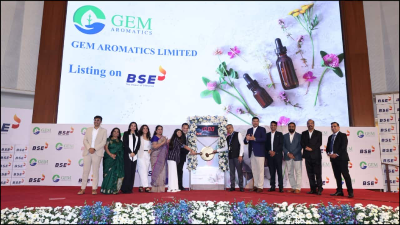 Gem Aromatics shares drop 3% to close below IPO price on market debut day