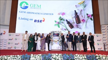 Gem Aromatics listing ceremony at BSE