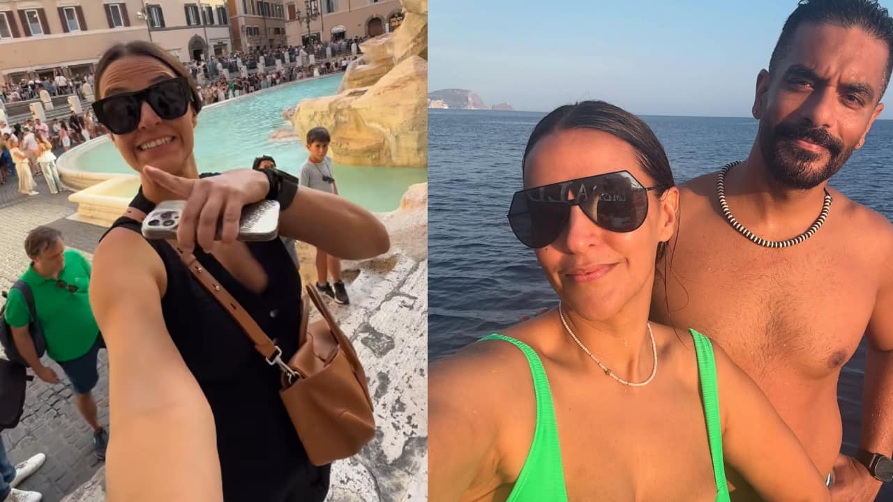 Neha Dhupia jets off to Rome with Angad Bedi for birthday celebration, calls it their ‘first honeymoon’ after 8 years