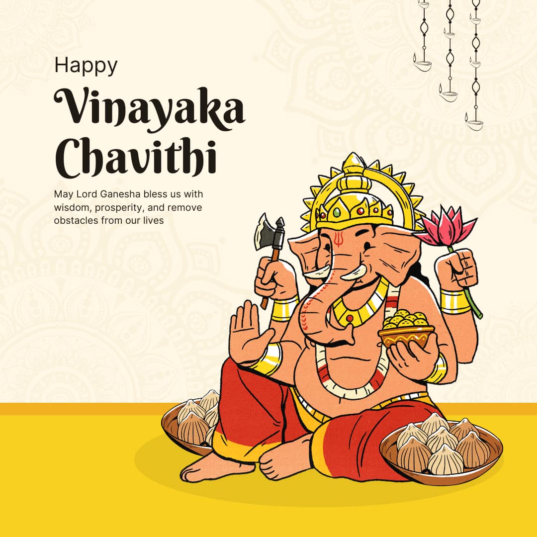 Vinayaka Chavithi 2025 – Wishes, Quotes, Messages (Image: Canva)
