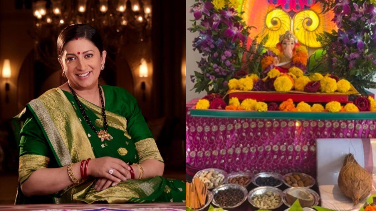 Smriti Irani shares glimpse of her Ganesh Chaturthi celebrations: "Bappa comes home"